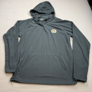 Howler Bros Mens Waffle Knit Hoodie Gray Size S Long Sleeve Pullover Casual